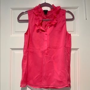 Pink sleeveless blouse
